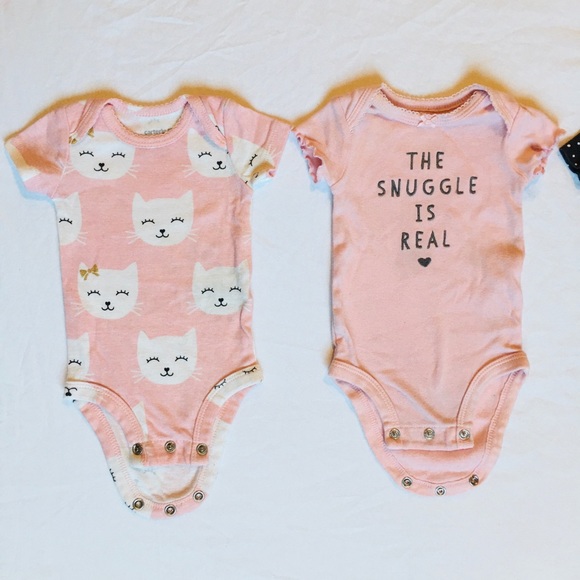 CARTER’S ONESIE SET NEW BORN BABY GIRL NB NWOT - Picture 3 of 5